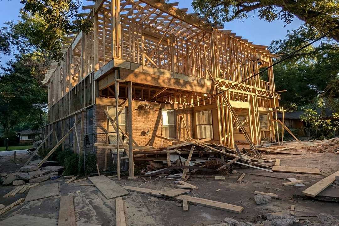 Raising a new second story over an existing house