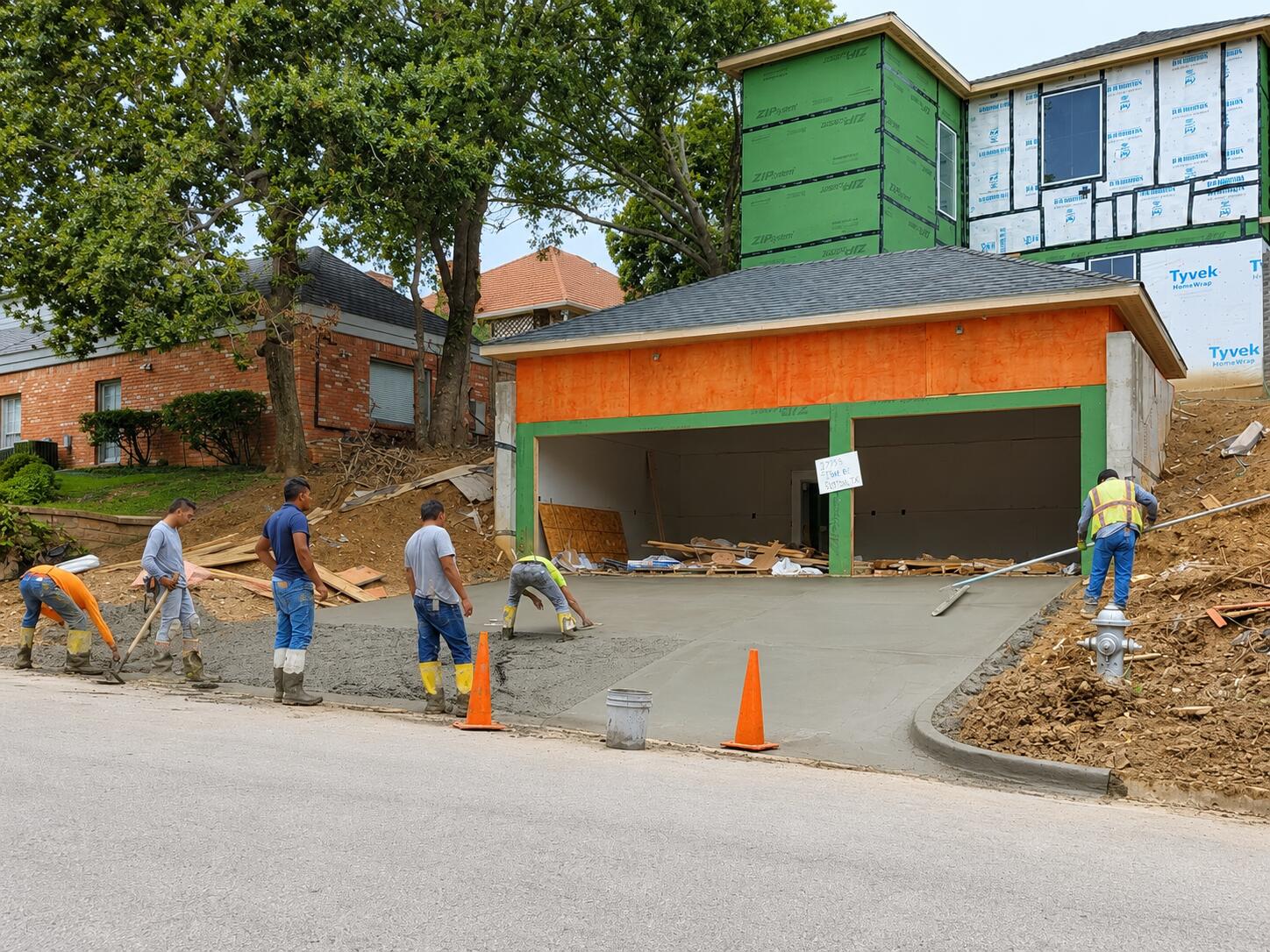 The Monarch Development team on a DFW jobsite